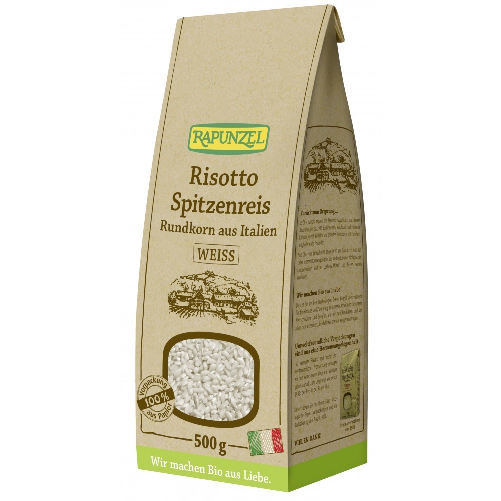 Rapunzel Orez Risotto bio cu bob rotund ascutit alb 500g